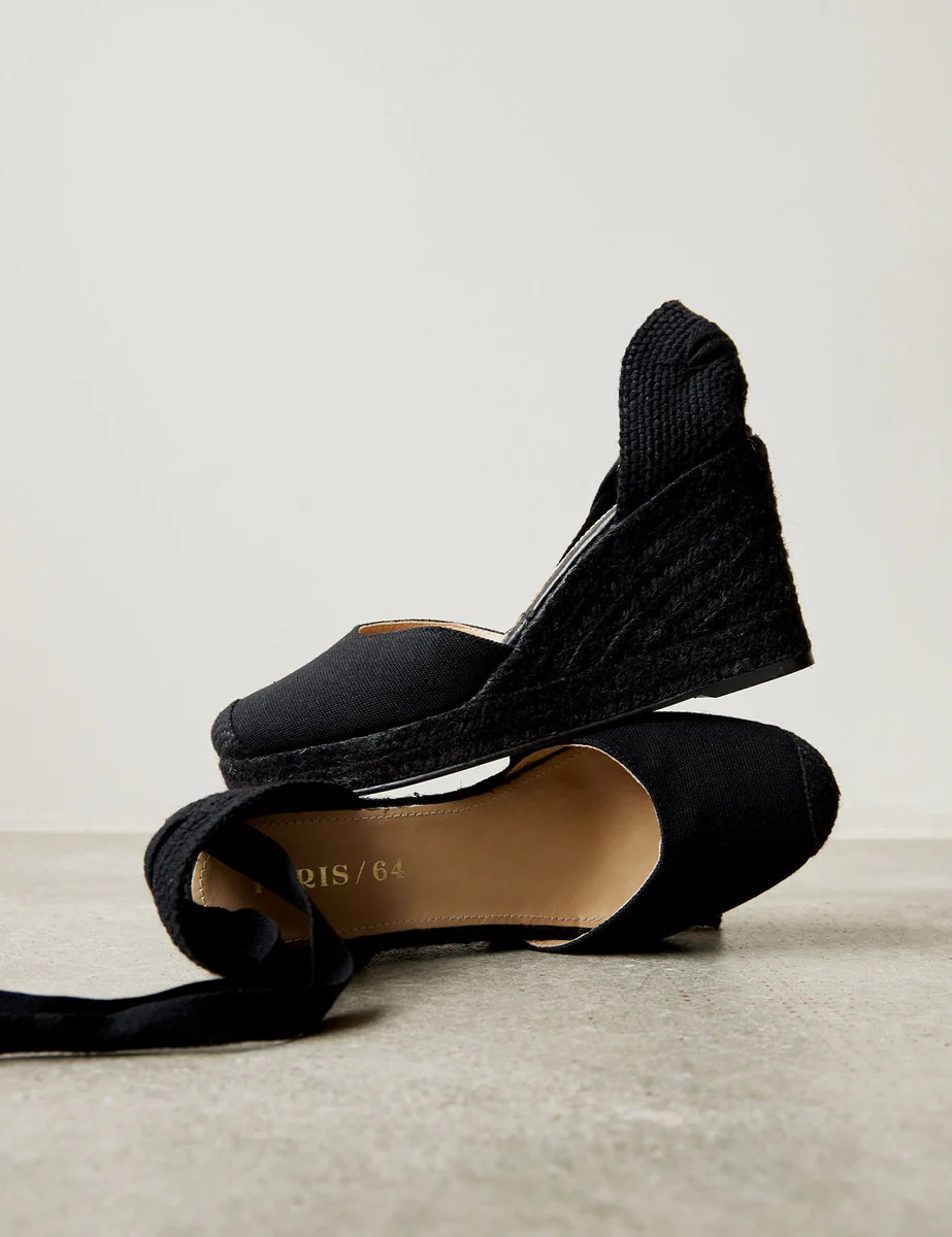 Bianca Lino Total Black 9 cm Espadrilles by PARIS/64 | PARIS/64