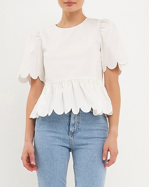 English Factory Scallop Edge Top | Express