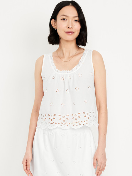 Sleeveless Eyelet Top | Old Navy (US)
