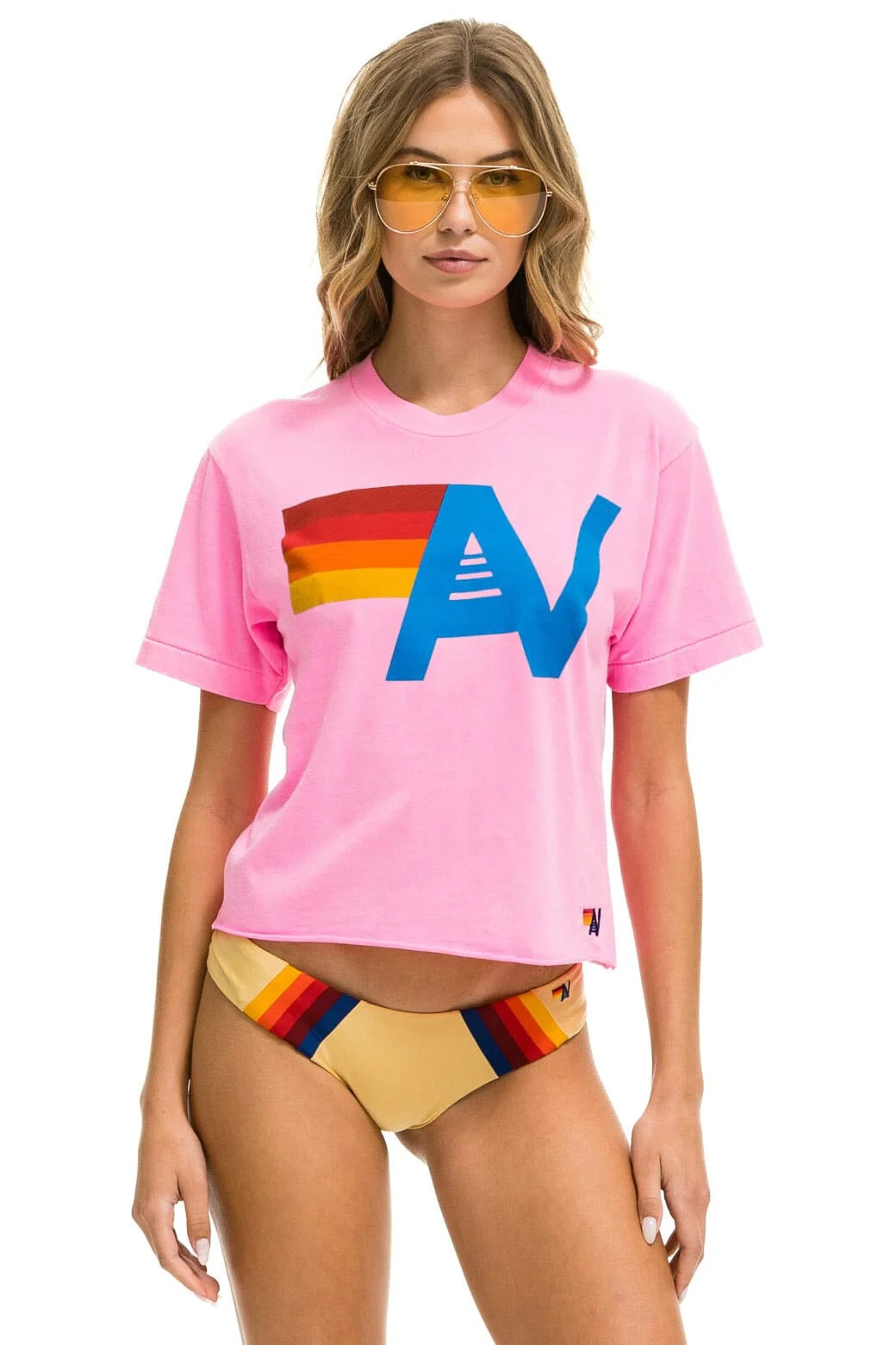 LOGO BOYFRIEND TEE - NEON PINK | Aviator Nation