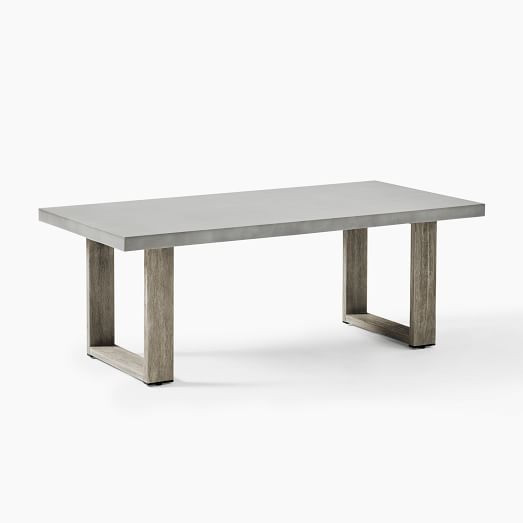 Portside Outdoor Wood/Concrete Coffee Table (50.5") | West Elm (US)