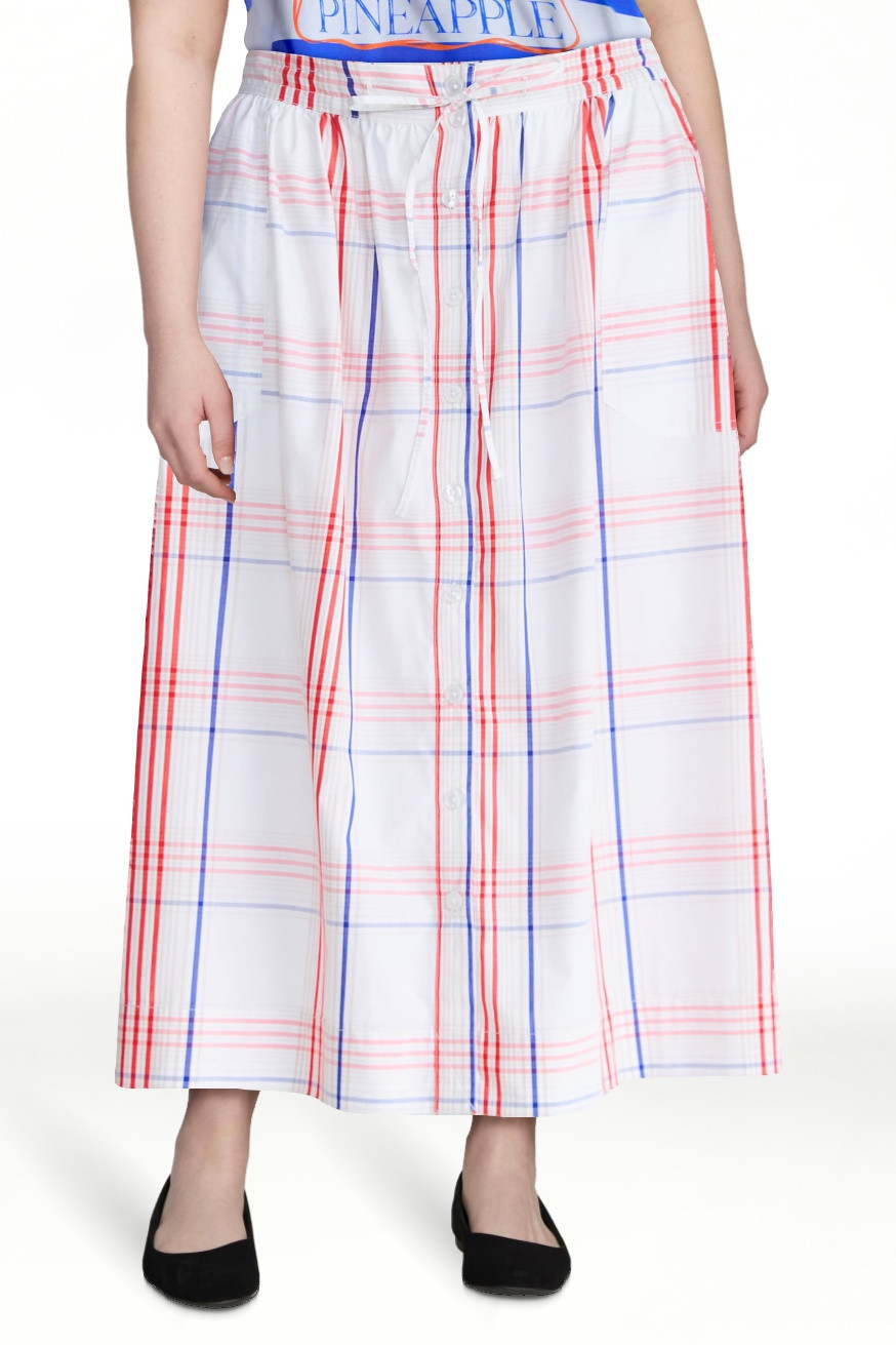 Free Assembly Women's and Women's Plus Button-Front Cotton Maxi Skirt, Sizes XS-4X | Walmart (US)