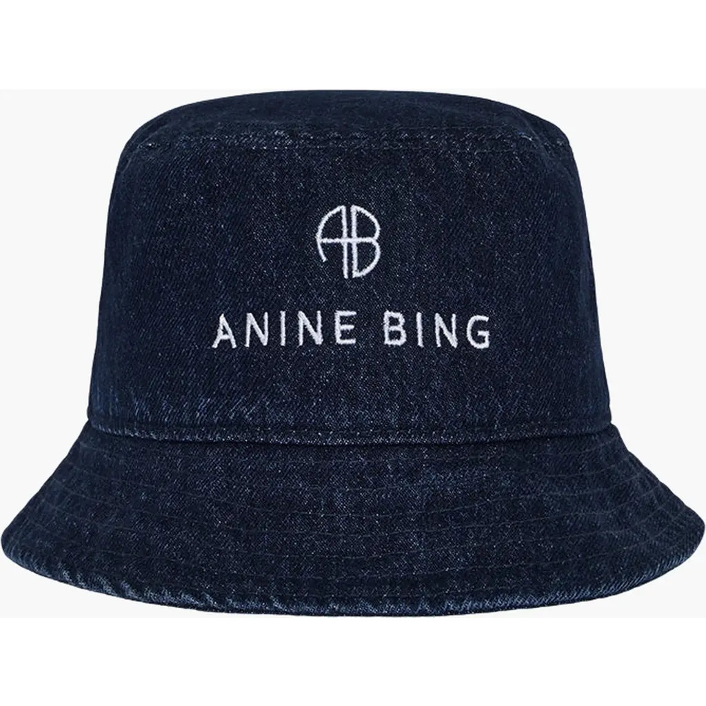 ANINE BING Nicks Bucket Hat in Ink Blue at Nordstrom | Nordstrom