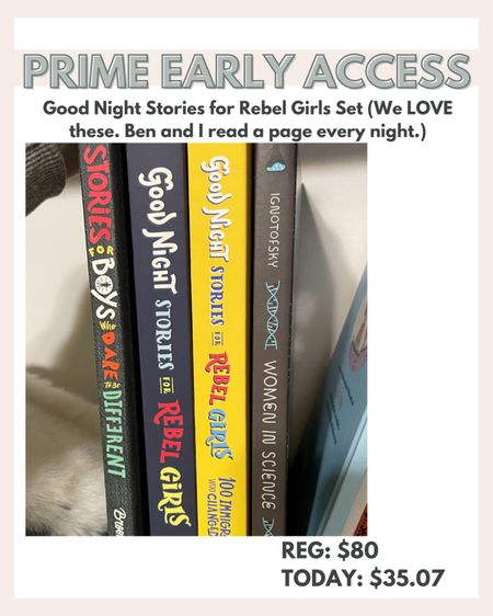 We LOVE the Rebel Girls series at our house. Love that this pack of three books is on sale today. I read a page to Ben every night along with his favorite books. 

#LTKsalealert #LTKkids #LTKbaby