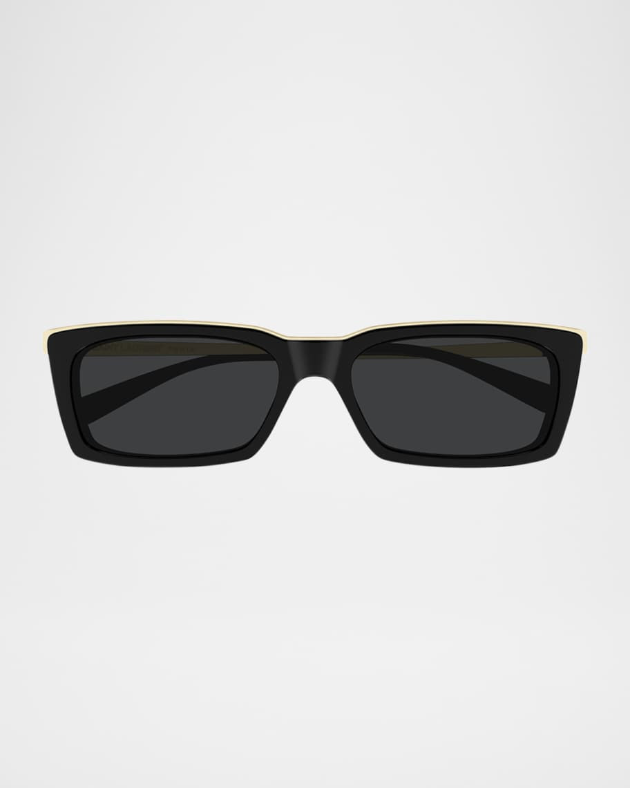 Unisex SL 766 Acetate Rectangle Sunglasses | Neiman Marcus
