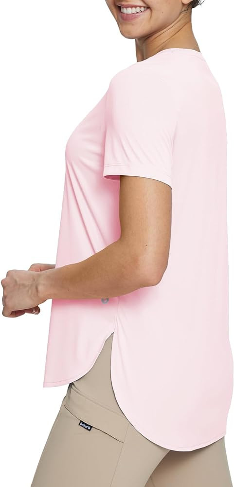 BALEAF Women's Short Sleeve T Shirts Crew Neck Workout Tops Running Shirts Sun Protection Quick D... | Amazon (US)