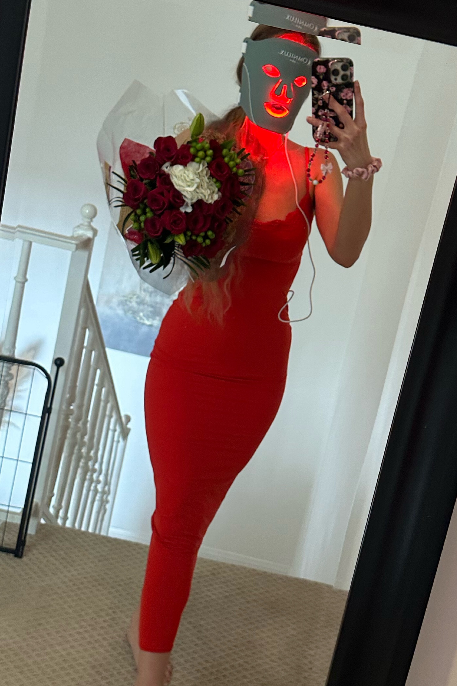 Happy Galentines Day! doing singles appreciation day right. are you even a single girl if you didn’t spoil yourself today?! I hope you did ❤️🥰🌹 red mask & red dress & red roses = trifecta ❤️❤️❤️

#LTKWatchNow #LTKMostLoved #LTKSeasonal