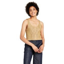 Women's Cable Knit Sweater Tank - Kika Vargas x Target Gold | Target