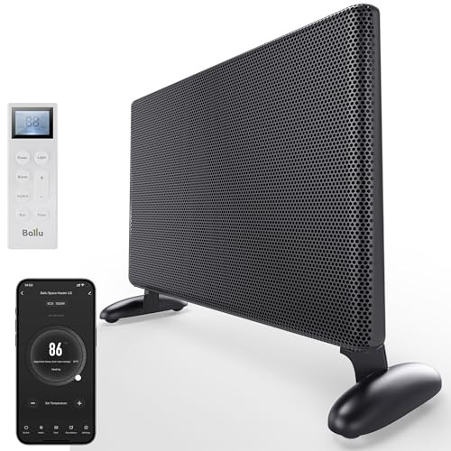 Ballu Mica Infrared Space Heater Indoor Use,Electric Panel Heater with LED Display Remote,Wifi App Control,Portable Stand Wall Mount,1500W Room Heater for Large Room Energy Efficient,Work with Alexa | Amazon (US)