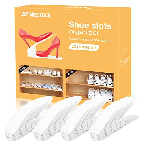 Shoe Slots Organizer, Adjustable Shoe Stacker Storage Space Saver, Double Deck Shoe Rack Holder (... | Walmart (US)
