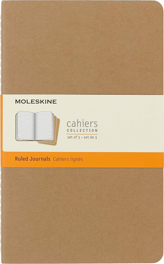 Moleskine Cahier Journal, Soft Cover, Large (5" x 8.25") Ruled/Lined, Black, 80 Pages (Set of 3) | Amazon (US)