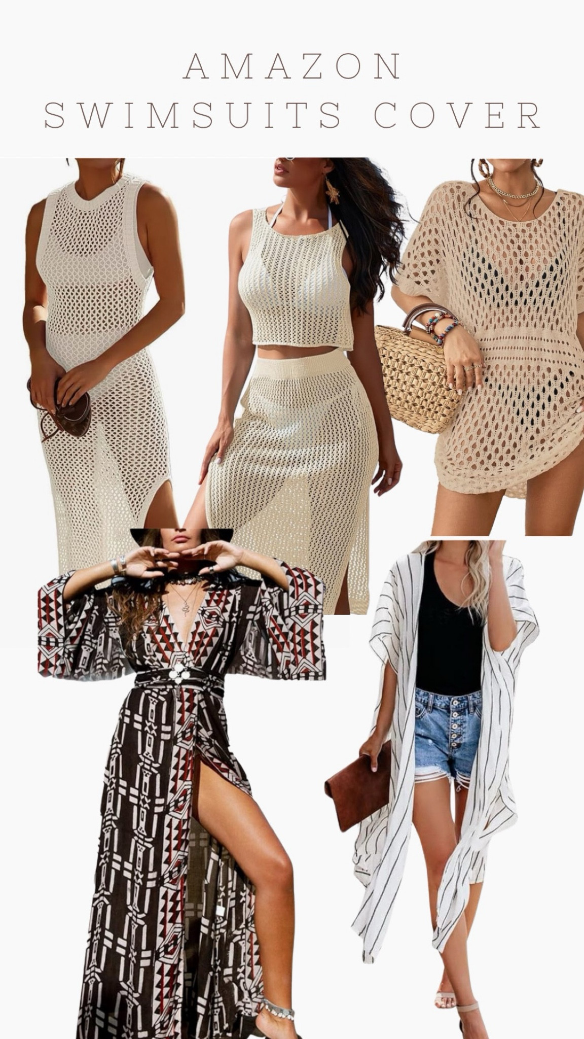 Amazon Swimsuit Cover☀️ Neutrals, black and white🤍 #amazonfinds #swimsuit #swimcover

#LTKfindsunder100 #LTKstyletip #LTKswim