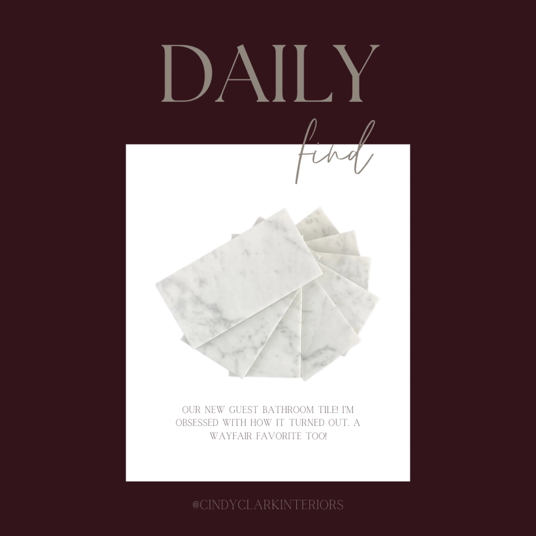 I’m in love with the tile we chose for our guest bathroom refresh! I have been wanting to tile our shower for a while now, and the space feels so much brighter and elevated with this marble subway tile! Wayfair favorite! 

#LTKStyleTip #LTKHome