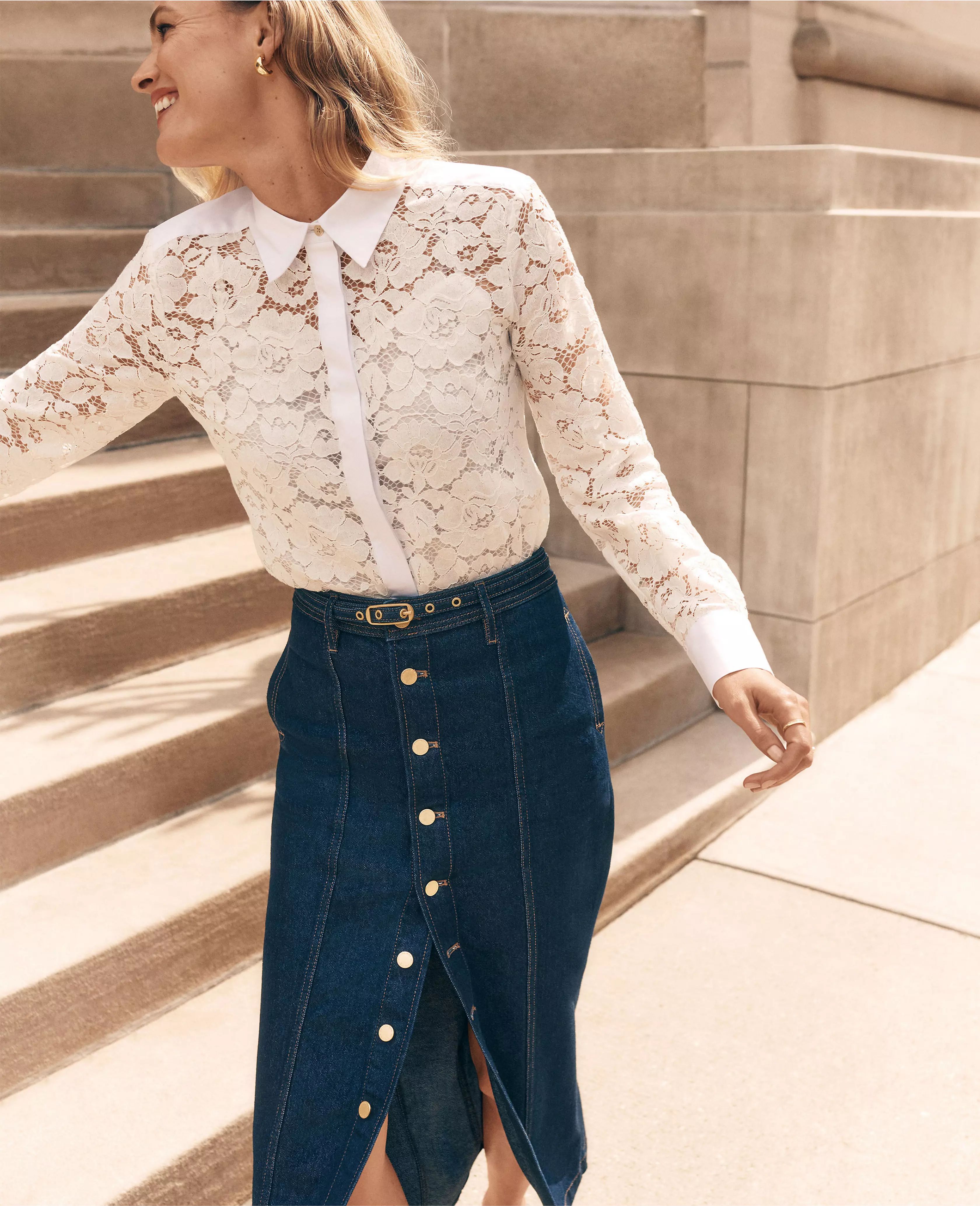 Lace Collared Shirt | Ann Taylor (US)