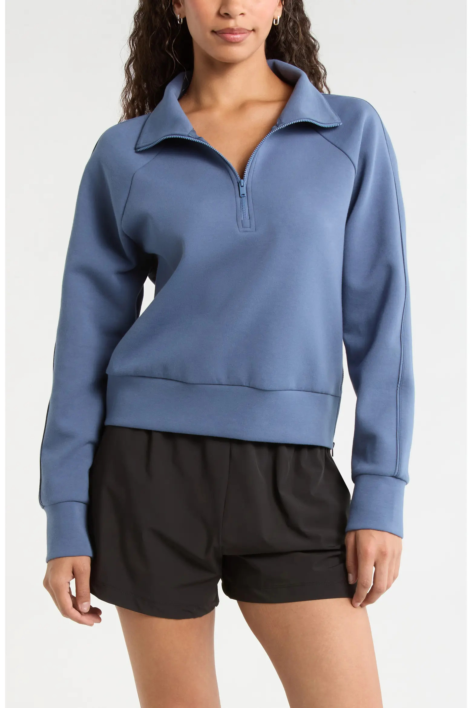 Zella Sporty Half Zip Sweatshirt (Women) | Nordstrom | Nordstrom