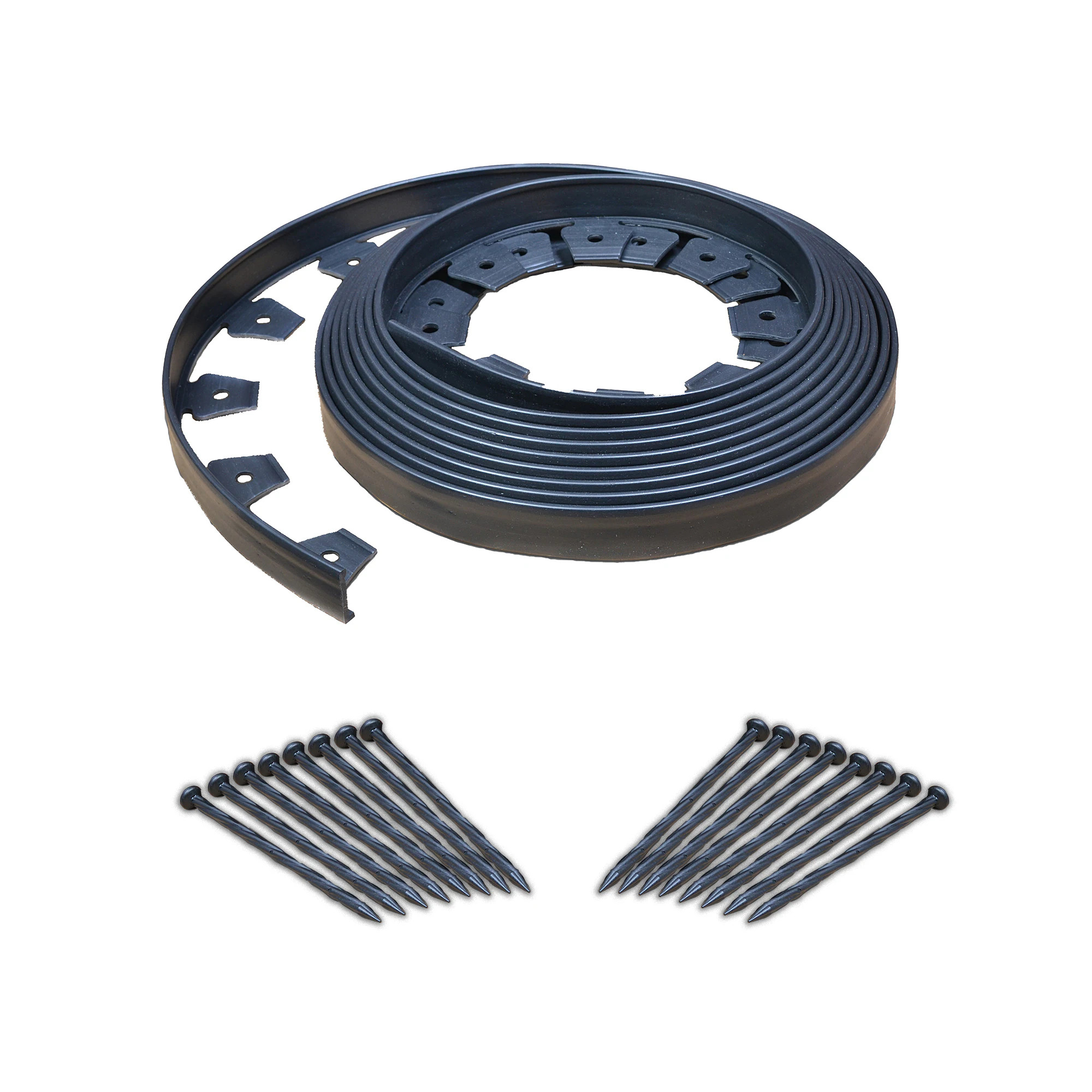 EasyFlex 40-ft x 1.5-in No-Dig Black Plastic Landscape edging roll with stakes one_size | 3000-40C | Lowe's