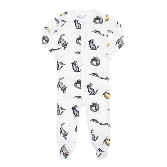 HART + LAND Baby/Toddler Pima Cotton Footed Bodysuit PJ – Spooky | The Tot