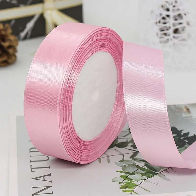 Satin Ribbon, Fabric Light Silk Ribbon for t Crafts, Gift Wrapping, Flower Bouquet, Hair Bows Mak... | Walmart (US)
