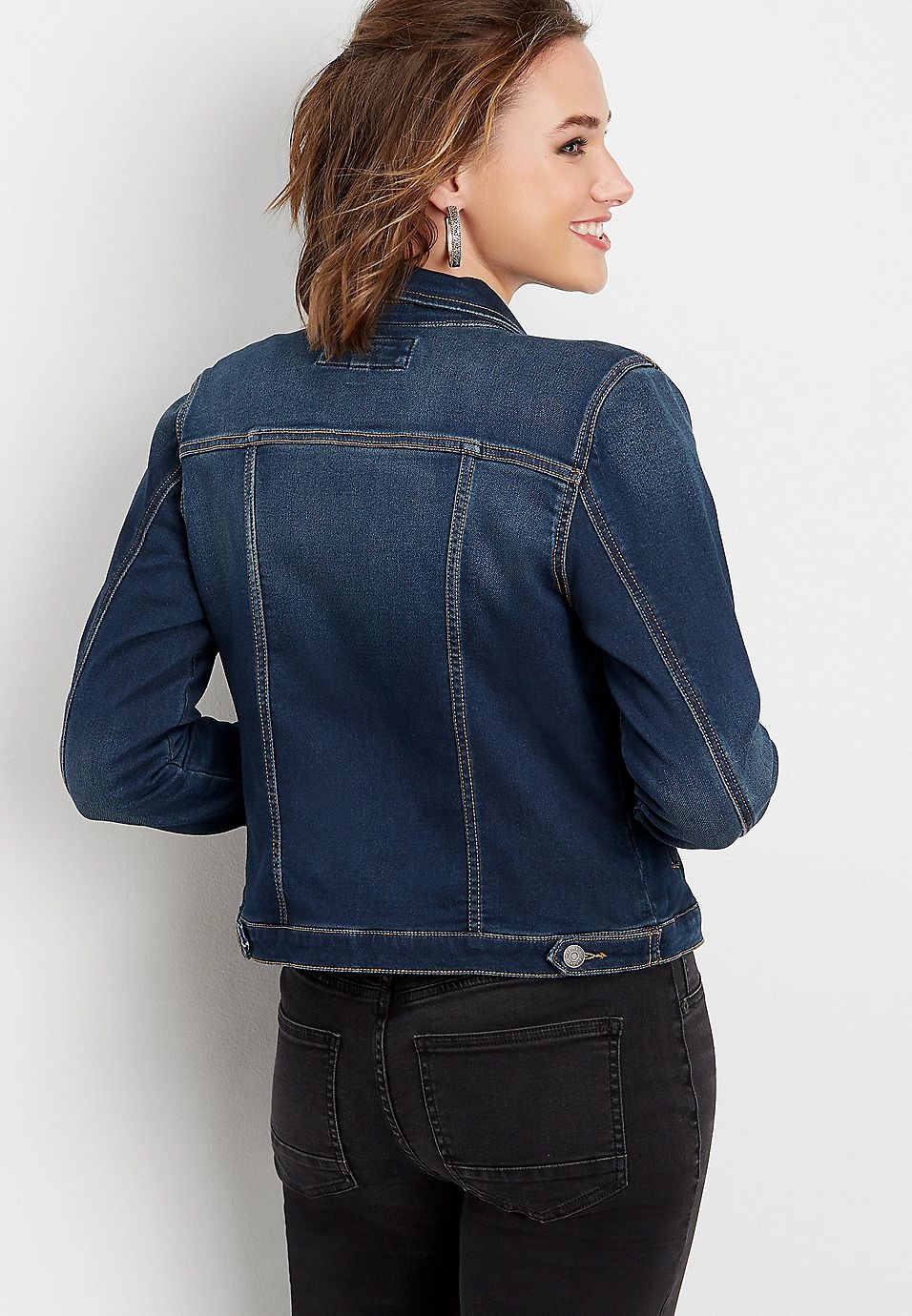 super soft dark wash denim jacket | Maurices