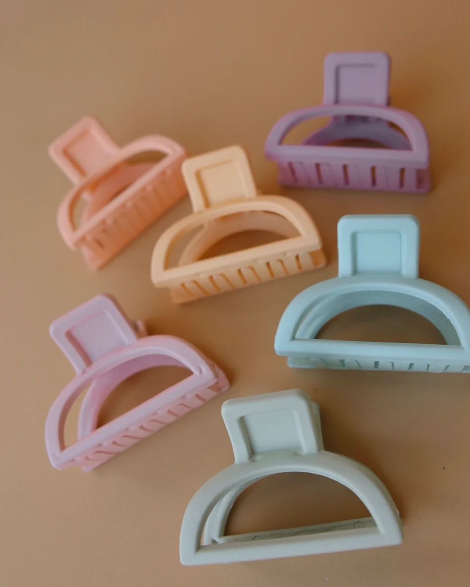 Rainbow Mini Claw Clips (Round) | Lolli Co.