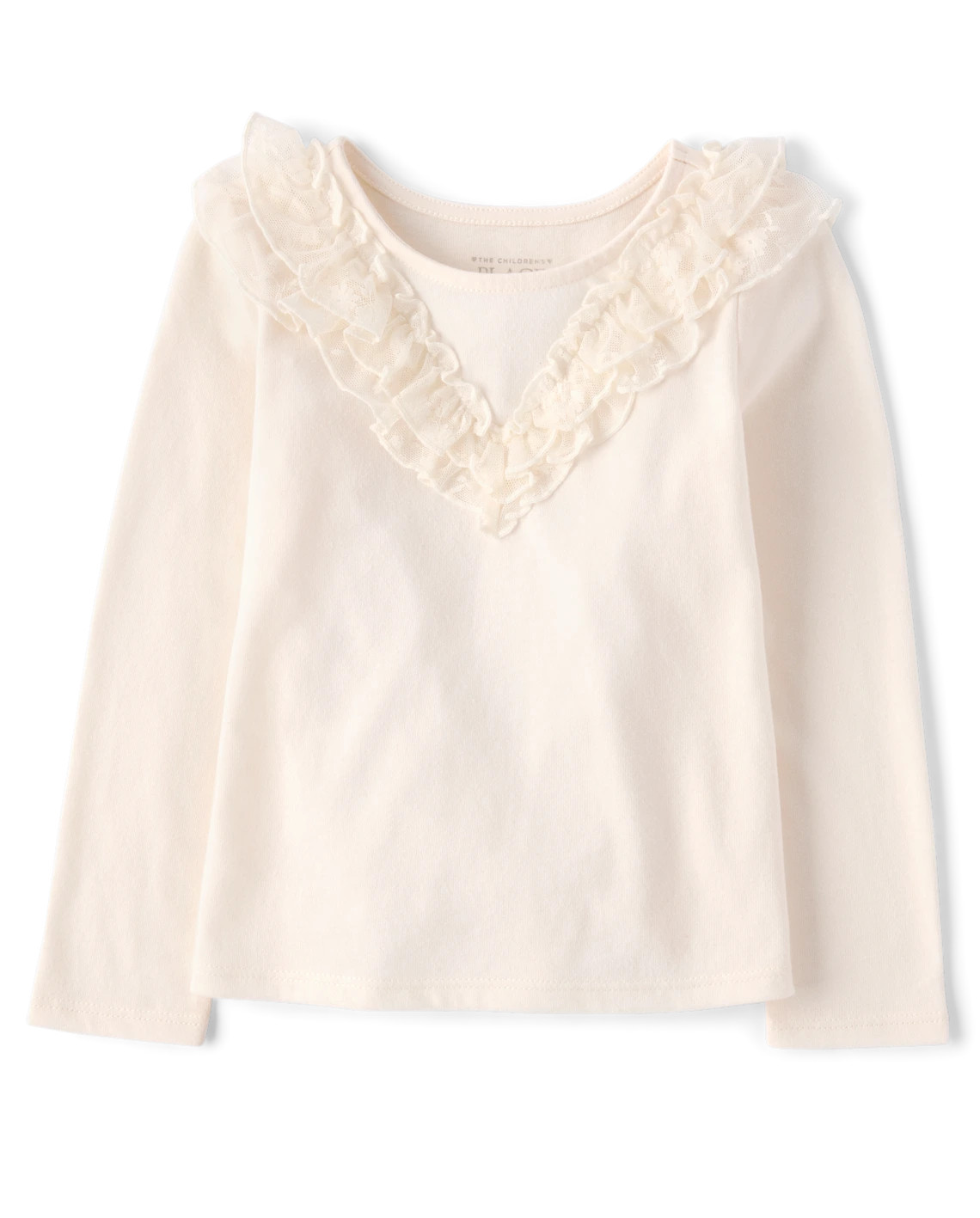 Toddler Girls Lace Ruffle Top - white | The Children's Place