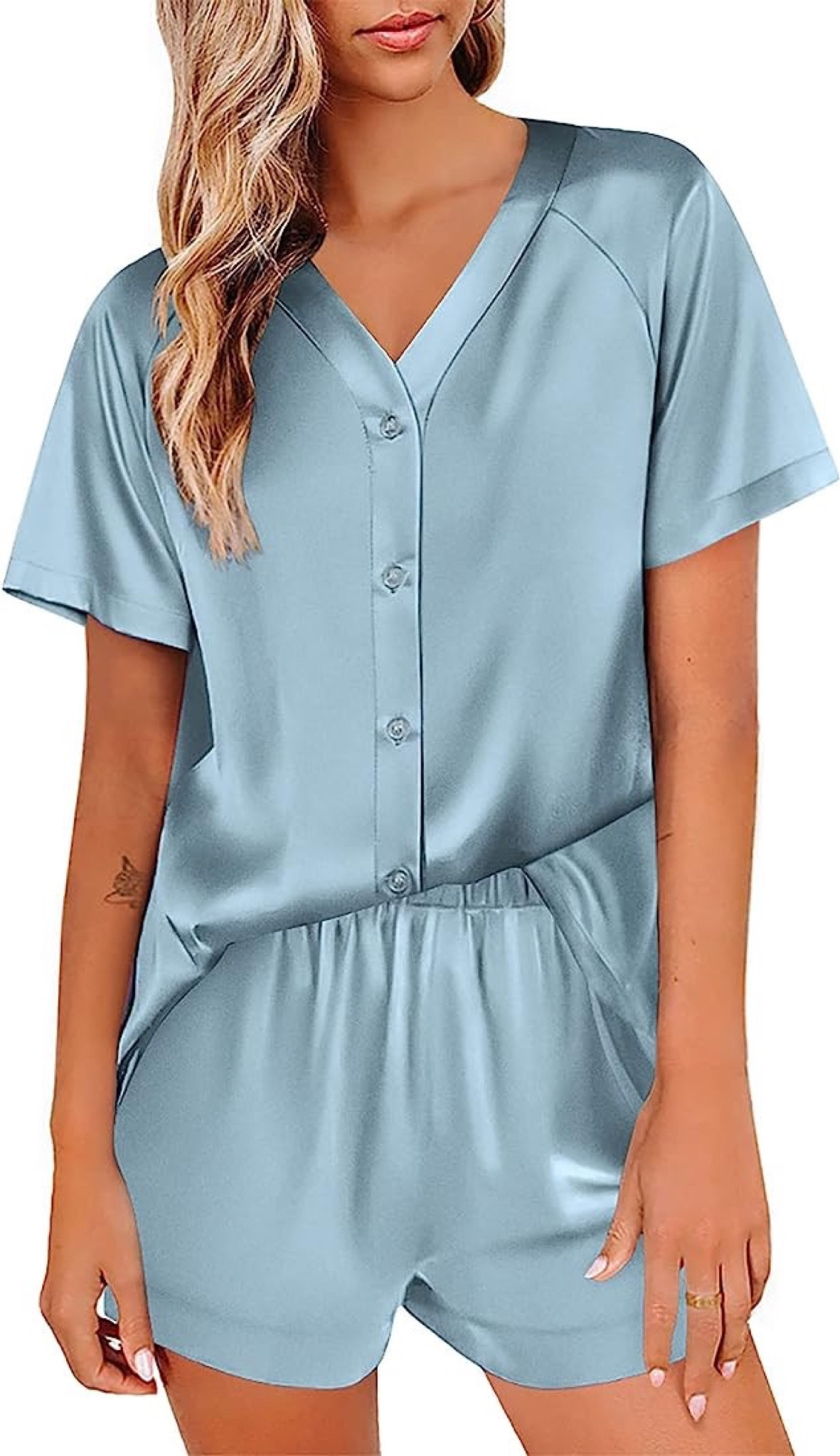 4.4  132
eshion Women Pajama Sets 2 Piece Satin Pj Set V-Neck Button Down Pajamas with Pockets S-XXL

#LTKcurves #LTKfit #LTKstyletip