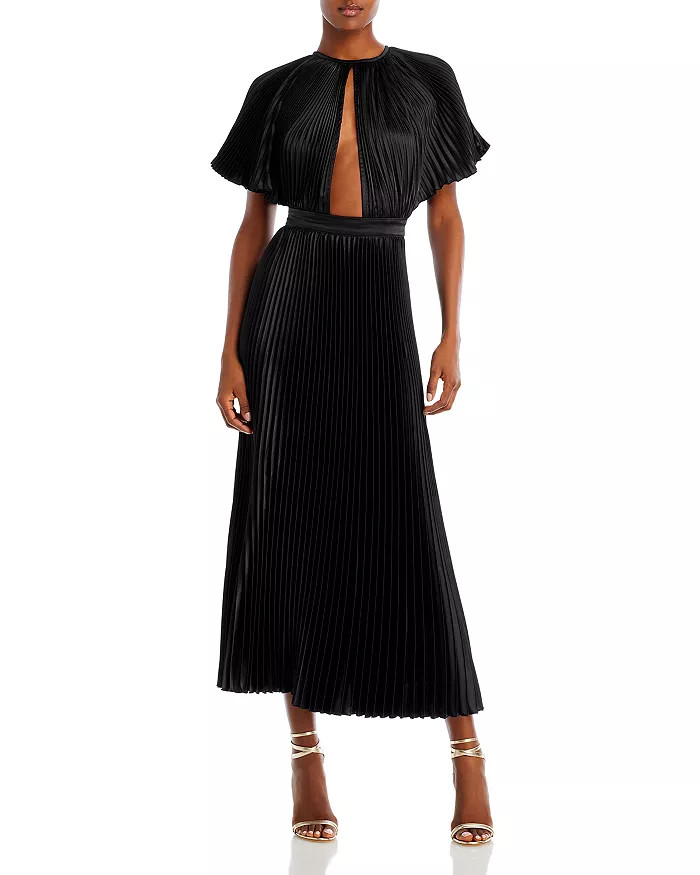 Theatre Pleated Cutout Midi Dress | Bloomingdale's (US)