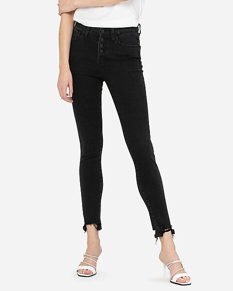 Flying Monkey High Waisted Button Fly Skinny Jeans | Express