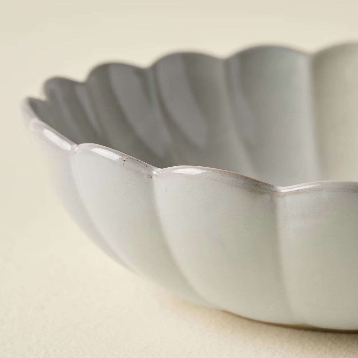 Grey Scalloped Serving Bowl | Magnolia