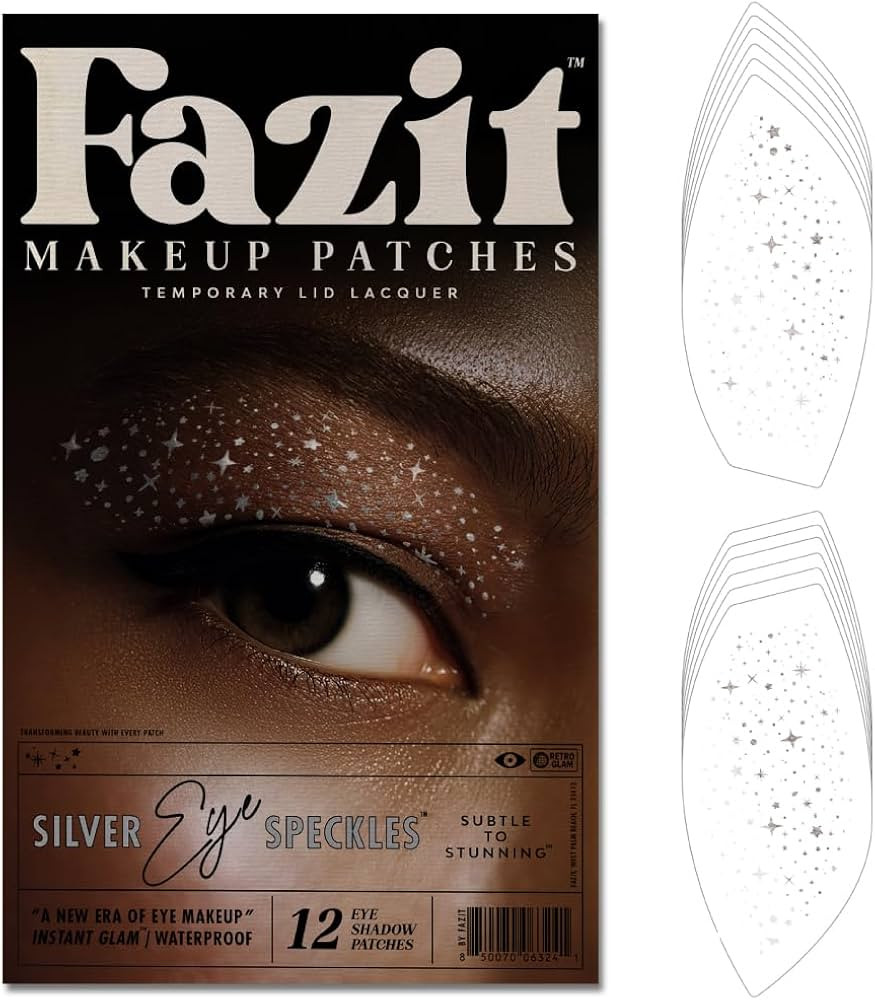Fazit Makeup Patches - Silver Eye Speckles - Glow Up Make-Up Patches - Cute Glitter Makeup Access... | Amazon (US)