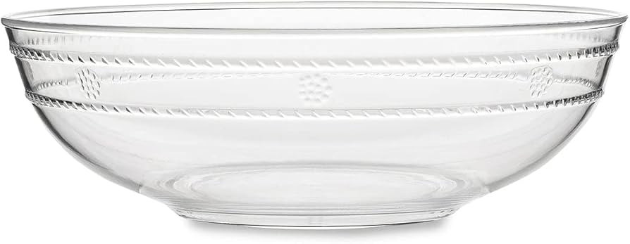 Juliska - Isabella Acrylic Serving Bowl 13 in., Acrylic Glass - Unbreakable, Clear Acrylic, Embos... | Amazon (US)