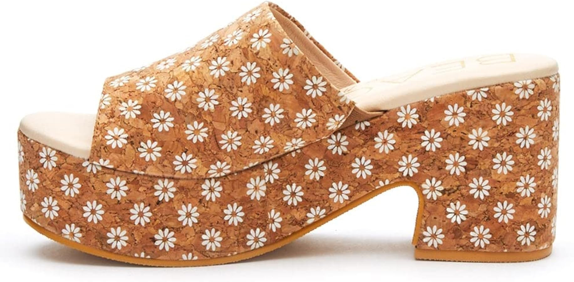 BEACH by Matisse Womens Terry Tweed Plaid Platform Clog Dress Sandals High Heel 3" & Up - Yellow | Amazon (US)