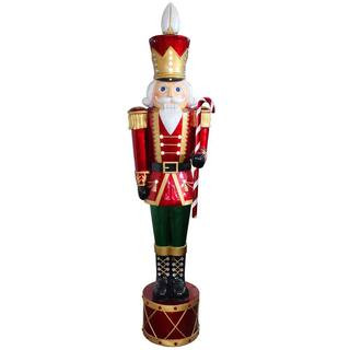 National Tree Company 65 in. Jeweled Nutcracker with 20 White LED Metallic Painting Finish-BGJN-6... | The Home Depot