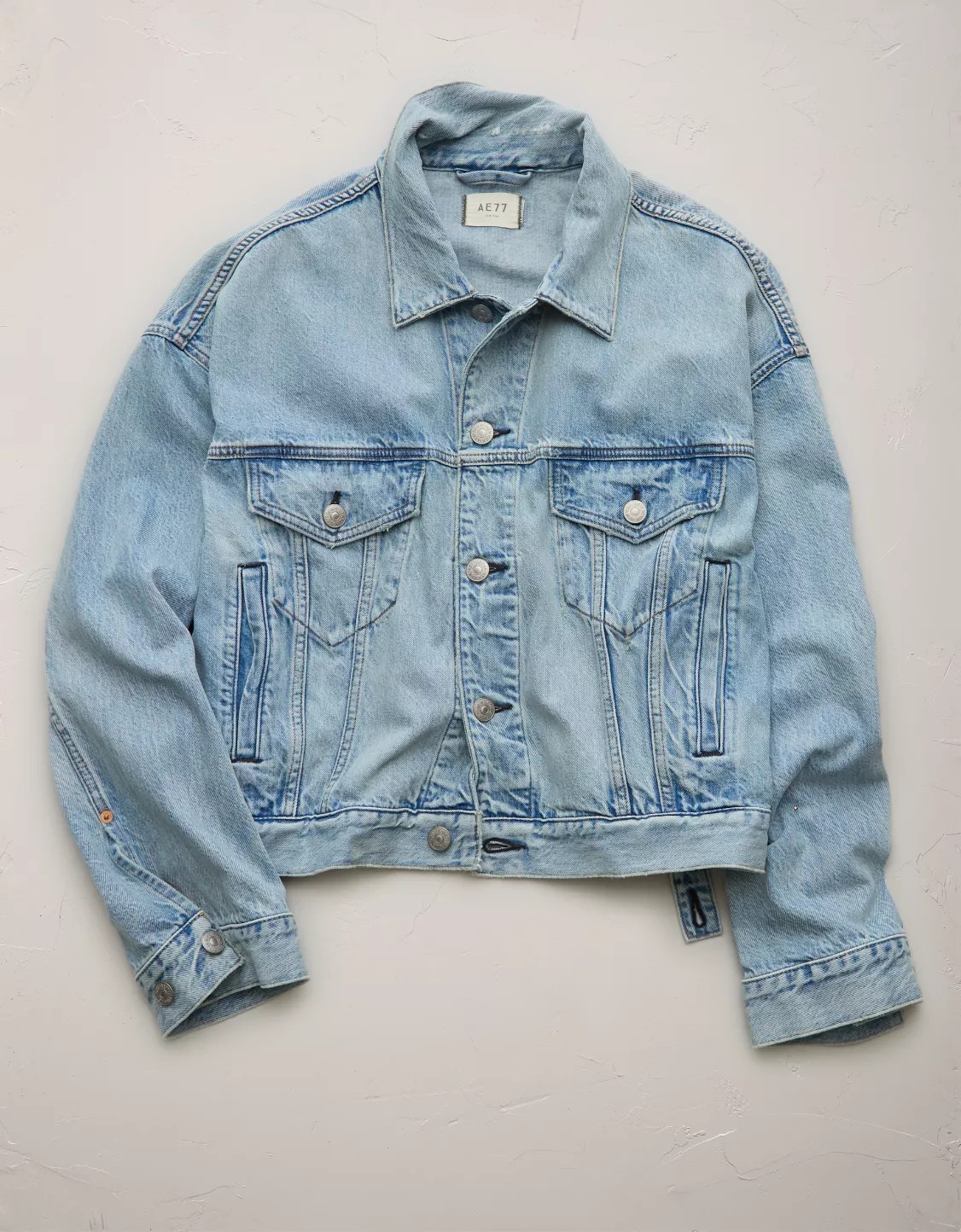 AE77 Premium Oversized Denim Jacket | American Eagle Outfitters (US & CA)