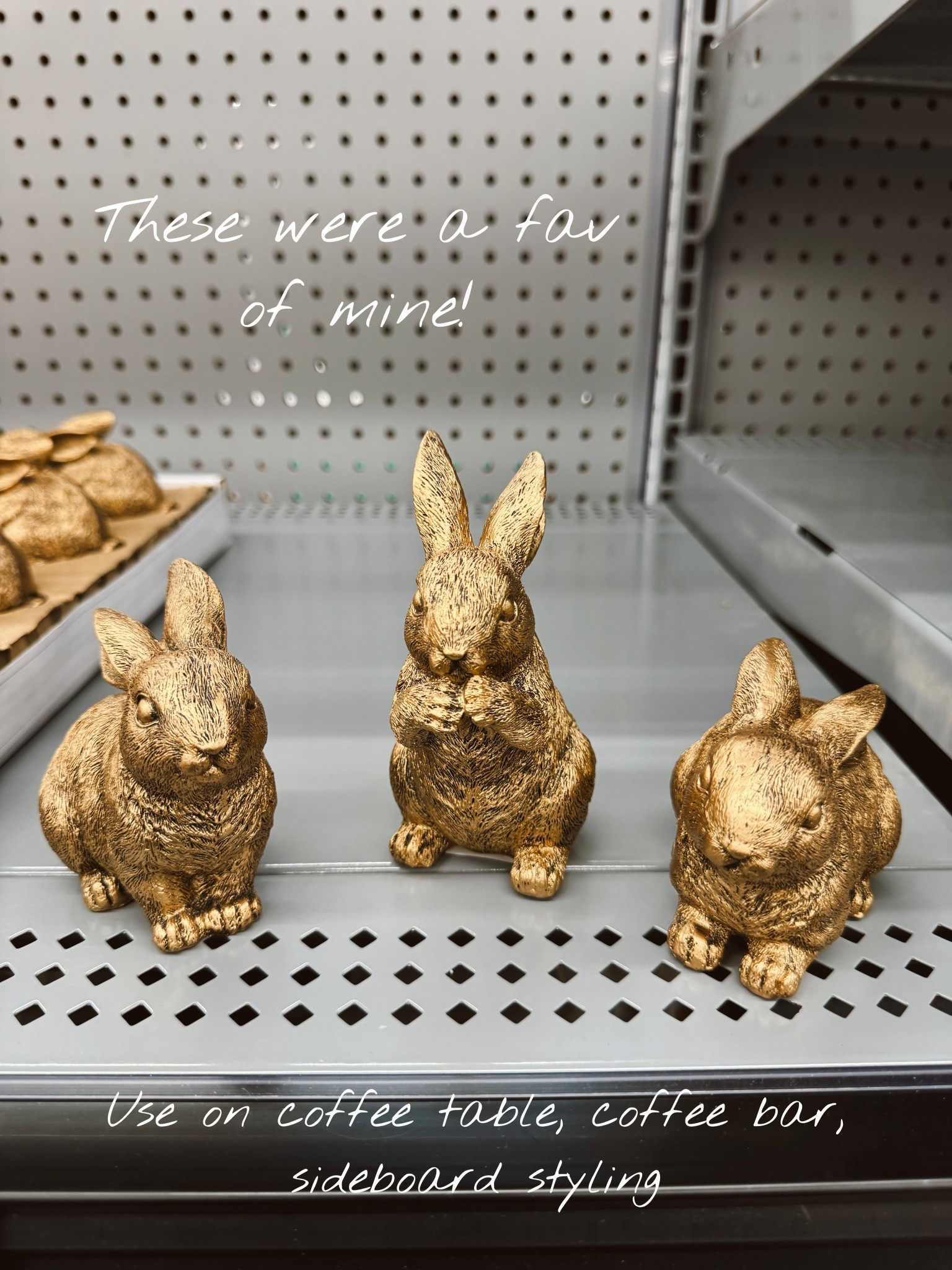 These are such cutie little bunnies 😍🐰 love the color gold too 

#LTKSeasonal #LTKHome #LTKU
