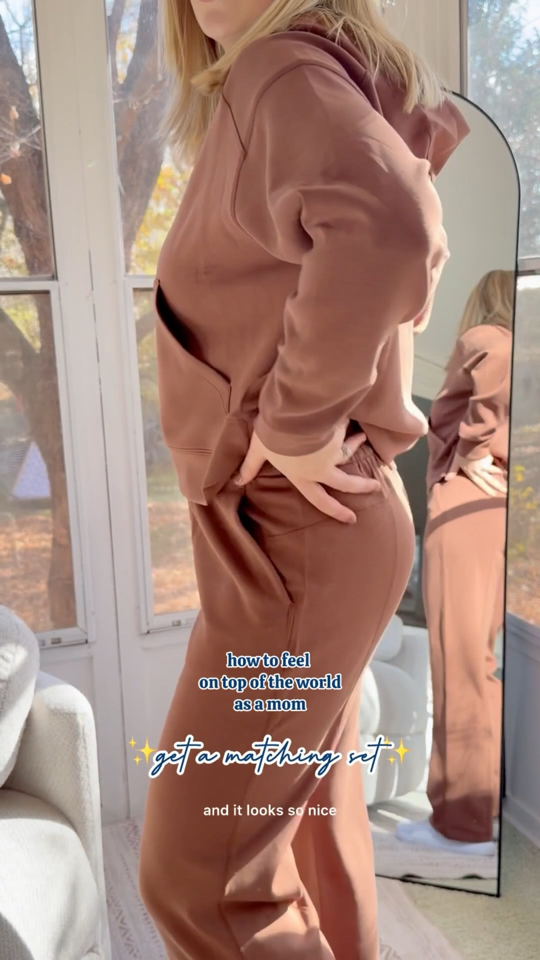 The key to feeling on top of the world as a mama… wear a matching set! This one is amazing and the athletic material is super soft. Has all the things you would want✨ 

Comment “SET” to shop 🛍️

#matchingset #matchingsets 

#LTKMidsize #LTKmomlife