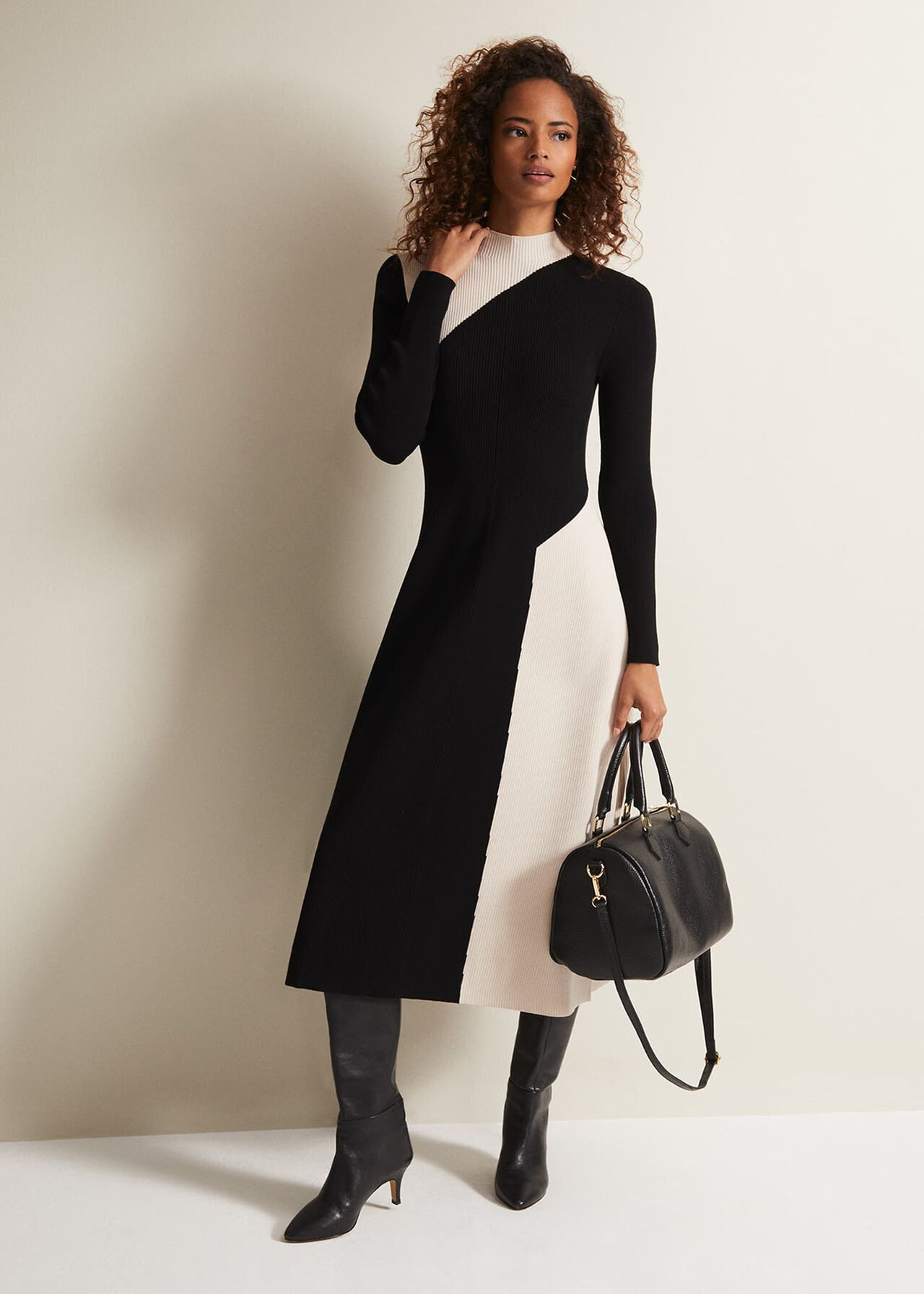 Julie Knitted Colourblock Midaxi Dress | Phase Eight (UK)