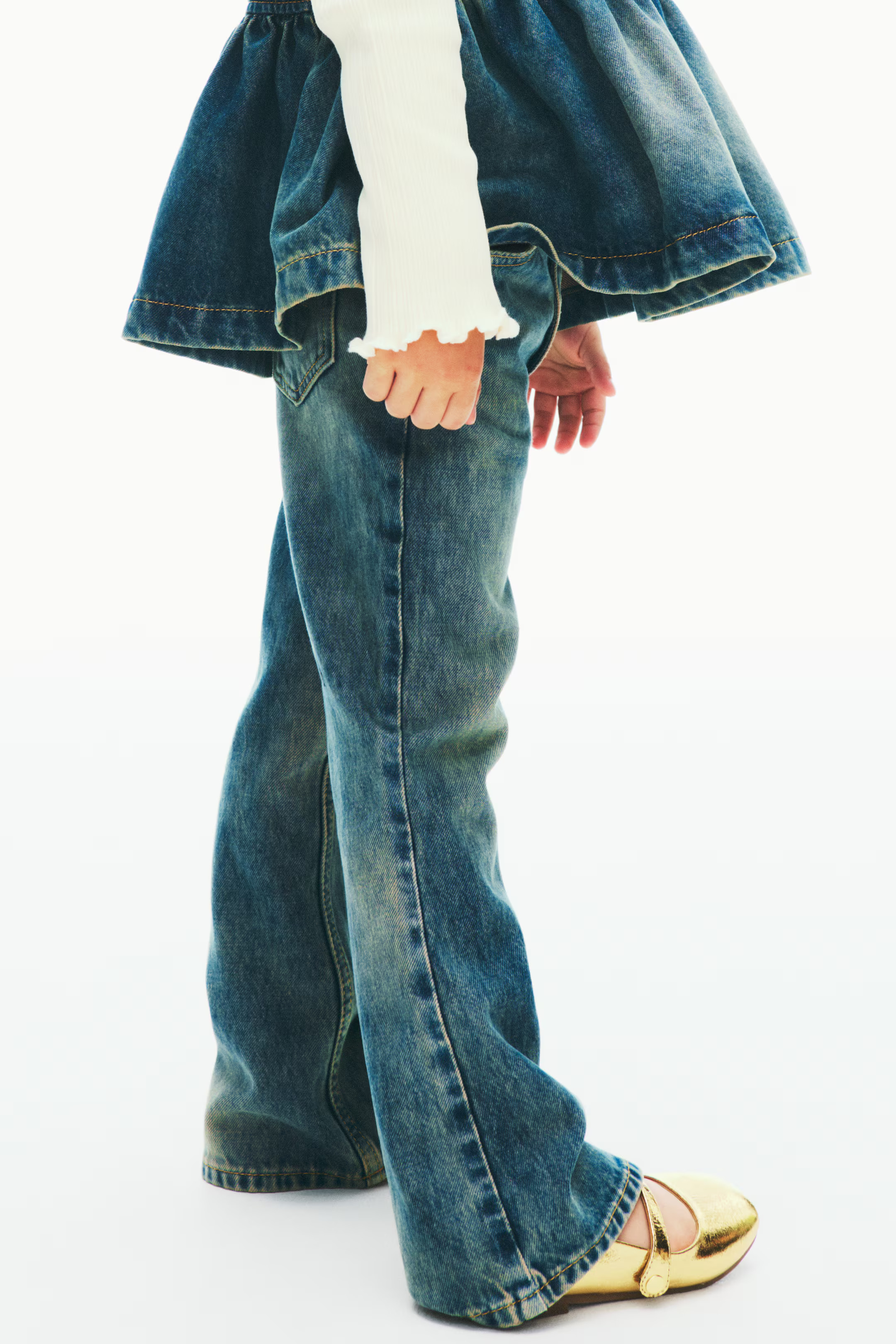 Shimmery Ballet Flats - No heel - Gold-colored - Kids | H&M US | H&M (US + CA)