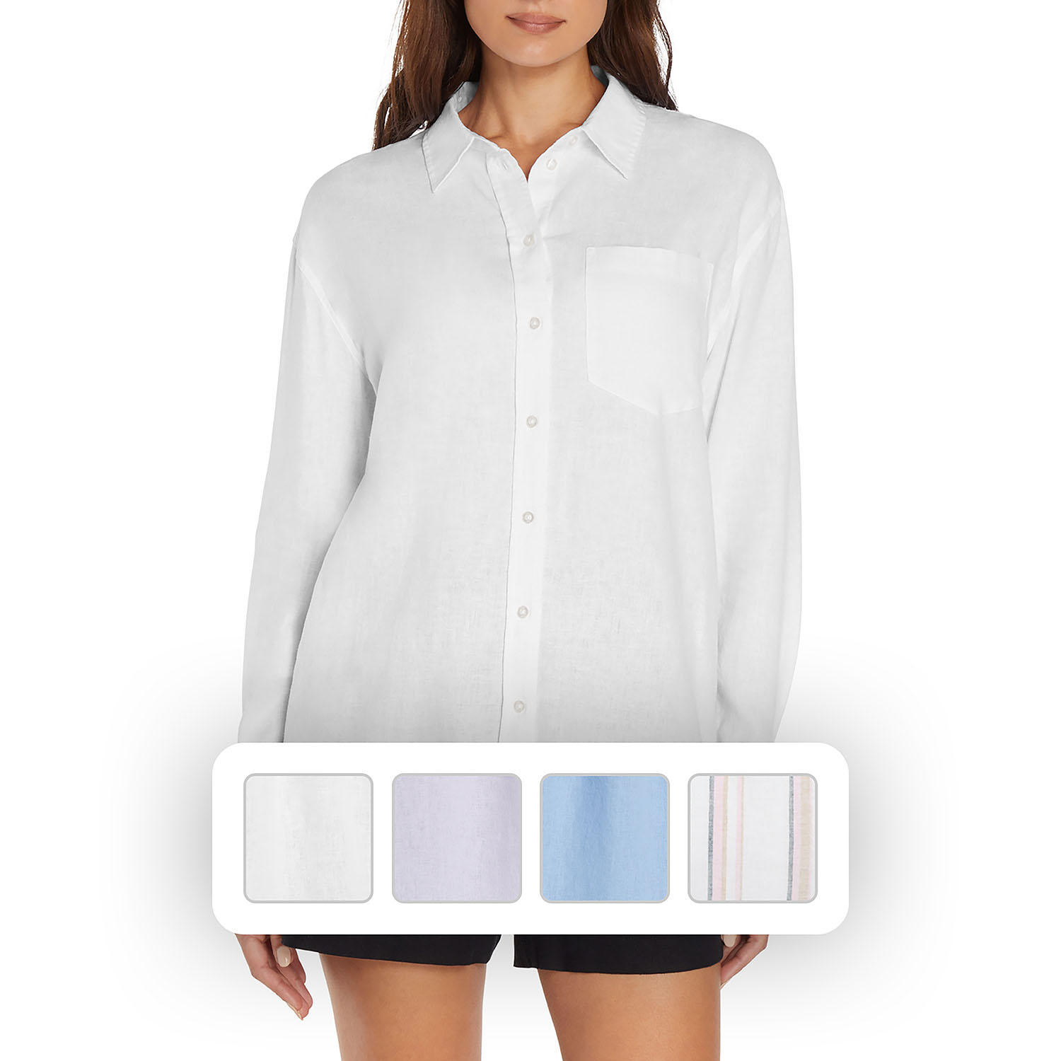 Gap Women's Linen Button Down Top WhiteXXL:- XXL, White | Sam's Club