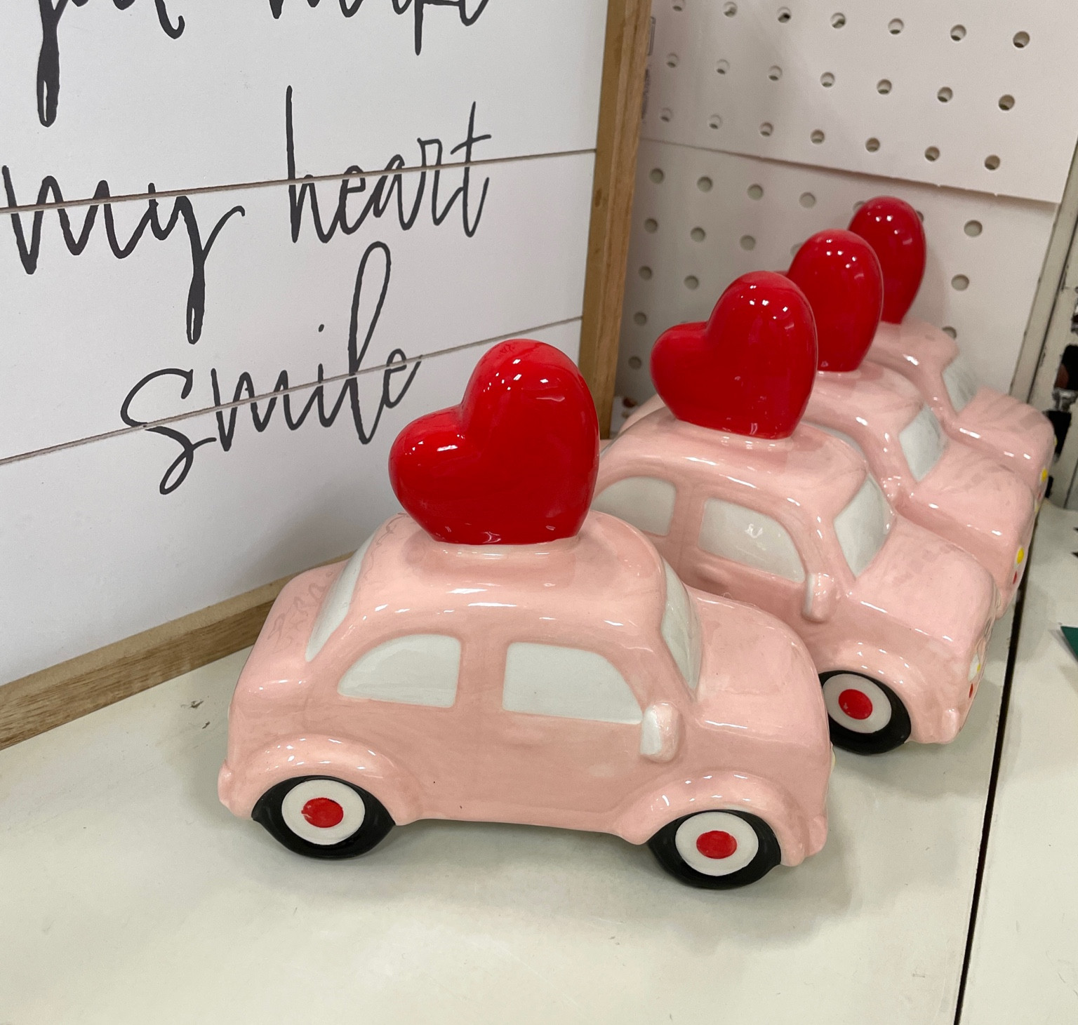 #valentines #valentinehome #homedecor #red #hearts #valentinedecor #valentinesgifts #target #pinkcar #pinkceramiccar #pinkhome #heartcar 