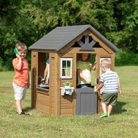 Backyard Discovery 114cm W x 118cm D Indoor / Outdoor Cedar Playhouse with Kitchen | Wayfair UK