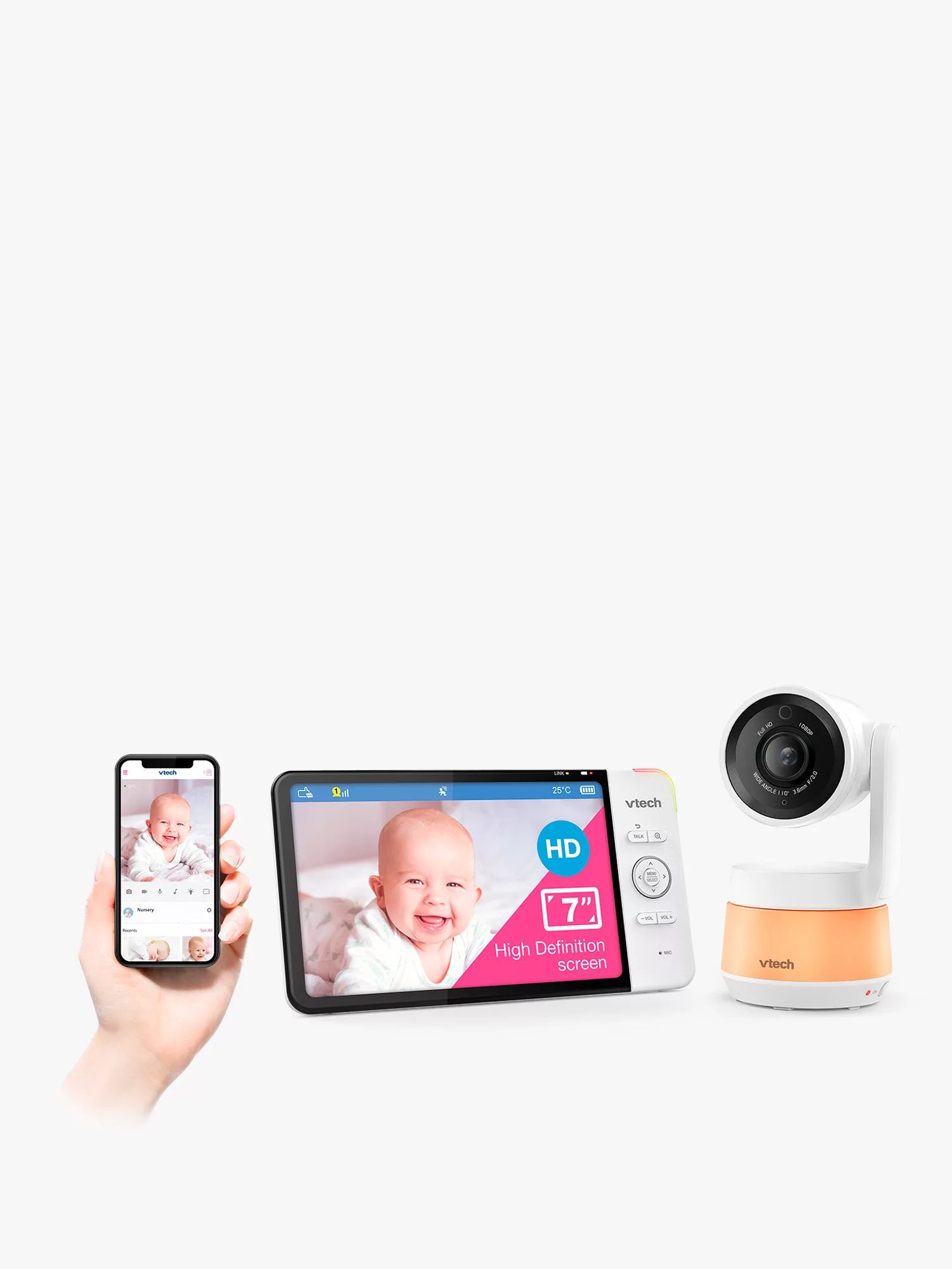 VTech RM7767HD 7inch Smart Wi-Fi Baby Monitor | John Lewis (UK)