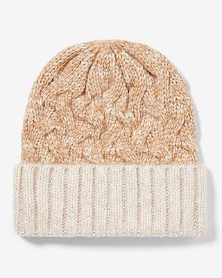 Marled Knit Beanie | Express