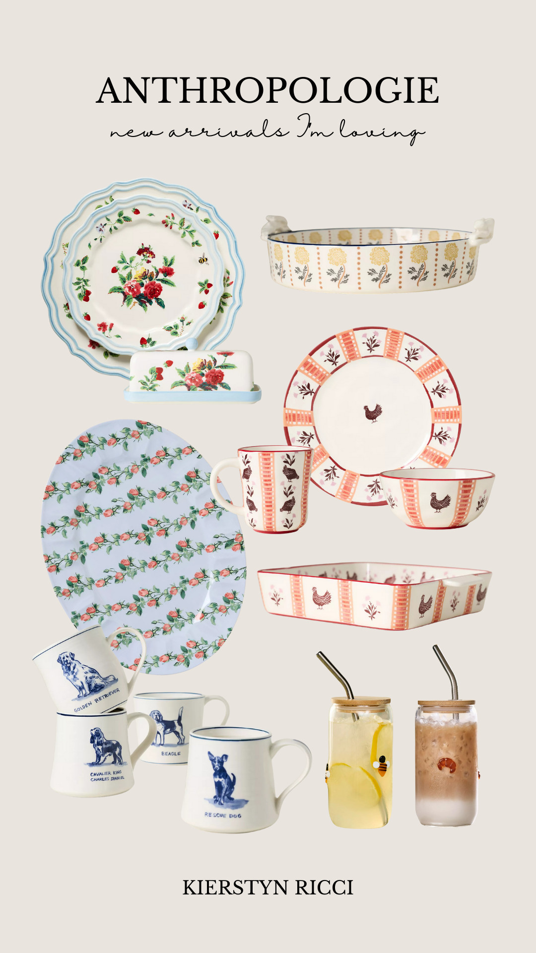 Anthropologie new arrivals – cottagecore kitchen and dining finds, floral dinnerware sets, patterned plates, vintage-inspired glassware, and charming serveware. Perfect spring table setting pieces and elevated everyday kitchen decor. 

 #LTKHome