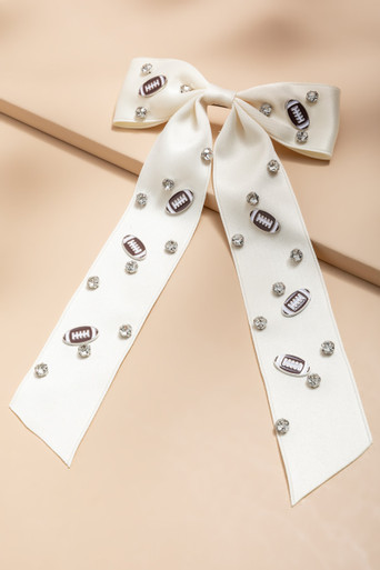 Judith Football Bow Hair Barrette | Francesca's