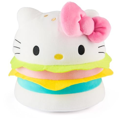 GUND Sanrio Official Hello Kitty Hamburger Plush, Collectible Plush Toy, Stuffed Animal for Ages 1 and Up, Pink/White, 8” | Amazon (US)
