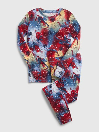 GapKids &#124 Marvel Spider-Man 100% Organic Cotton Print PJ Set | Gap (US)