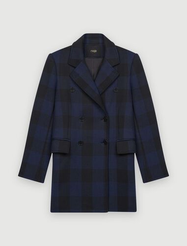 Checked jacket-style coat | Maje EU
