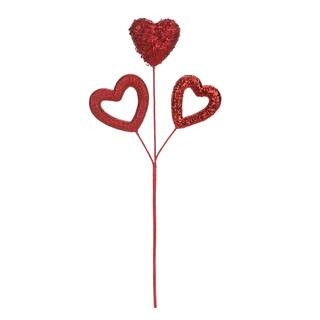 12" Red Glitter & Sequin Heart Pick by Celebrate It™ | Michaels Stores