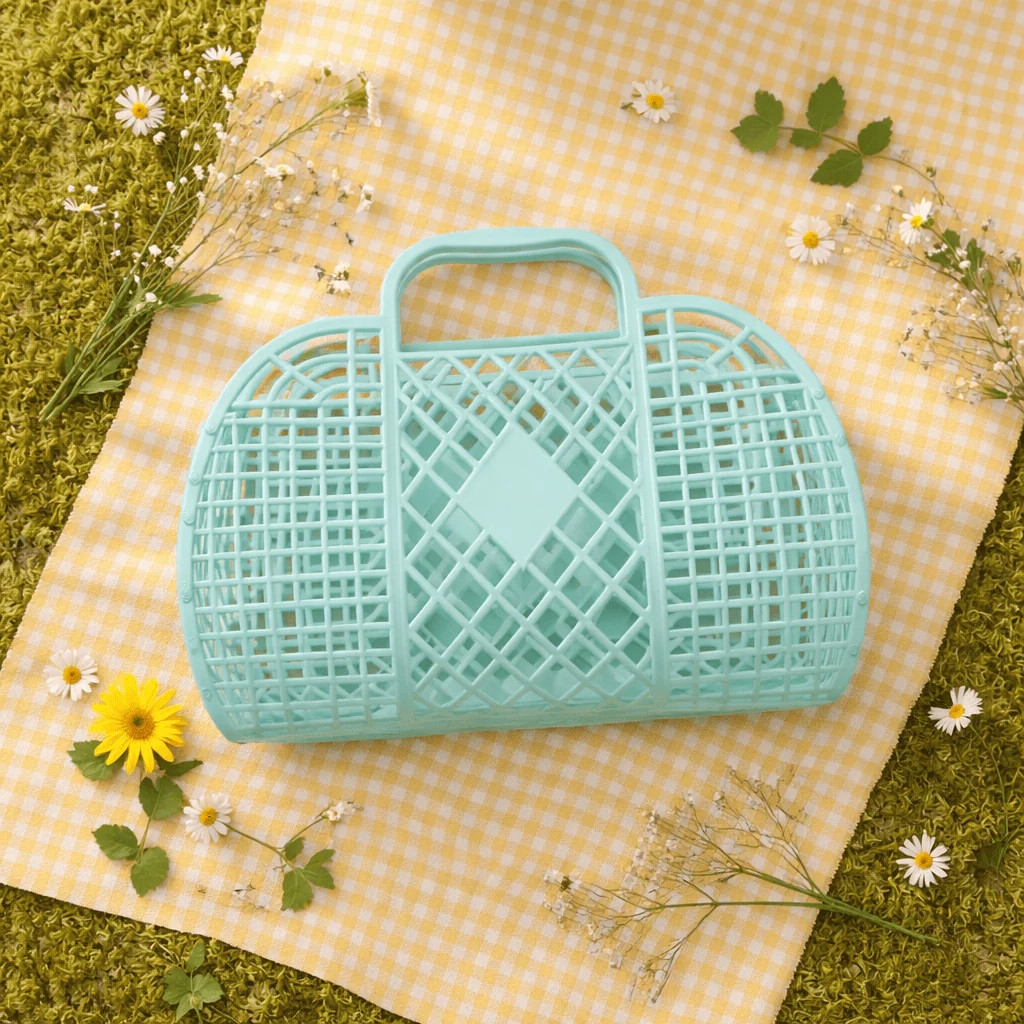 Retro Basket Jelly Bag in Jelly Mint Green | Shop.app